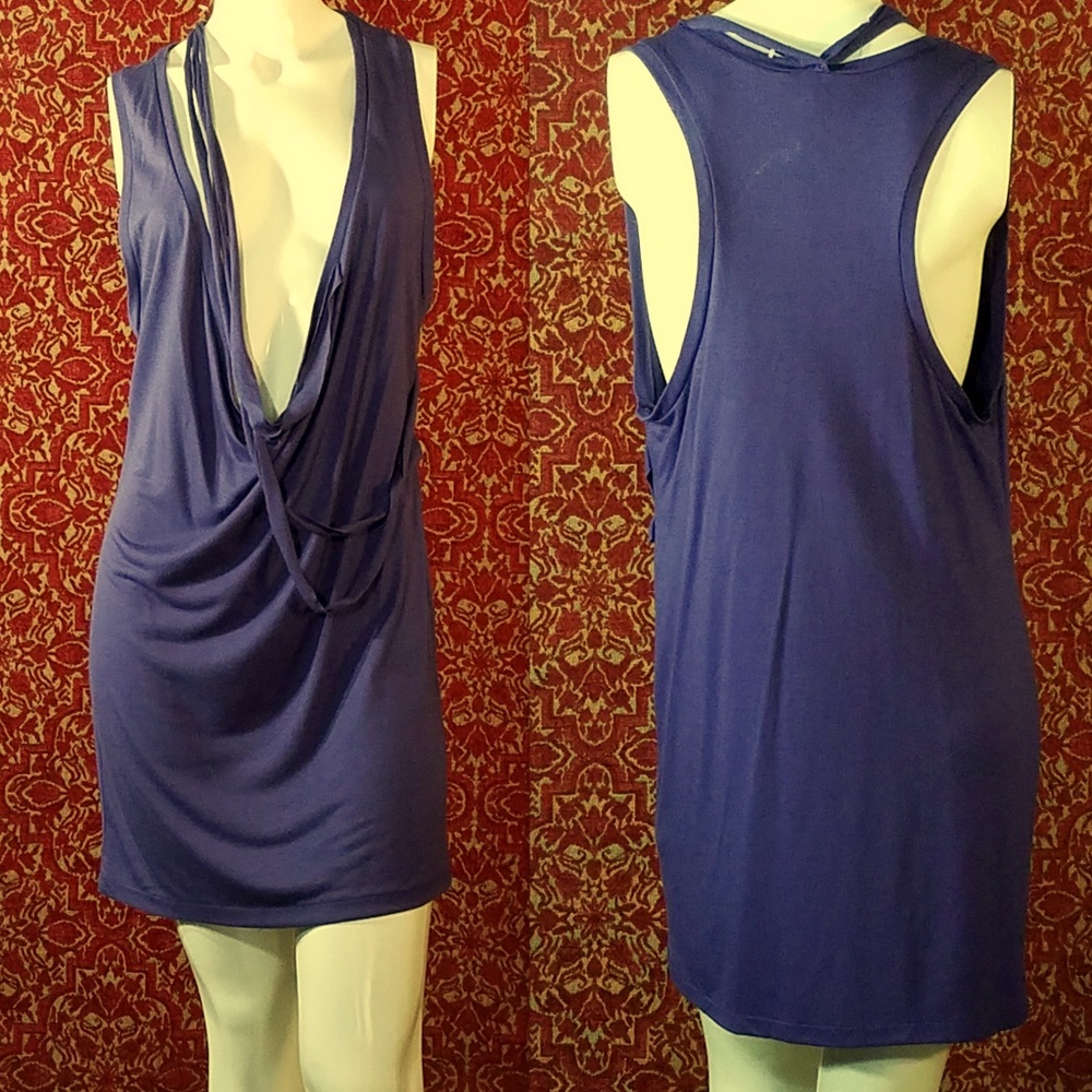 Plastic Island soft rayon blend tunic tank M L ⚠️🗓️